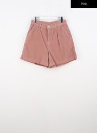 midi-corduroy-oversized-shorts-cn303 / Pink