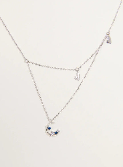 acc-azure-crescent-necklace-kc1008 / Silver