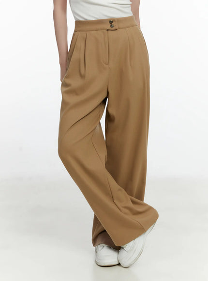 Pintuck Wide-Leg Trousers F502