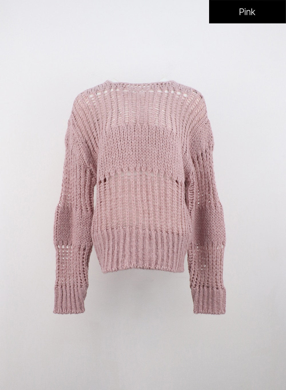 Boat Neck Mesh Knit Sweater ON324