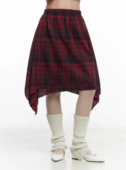 asymmetric-checkered-midi-skirt-cd530