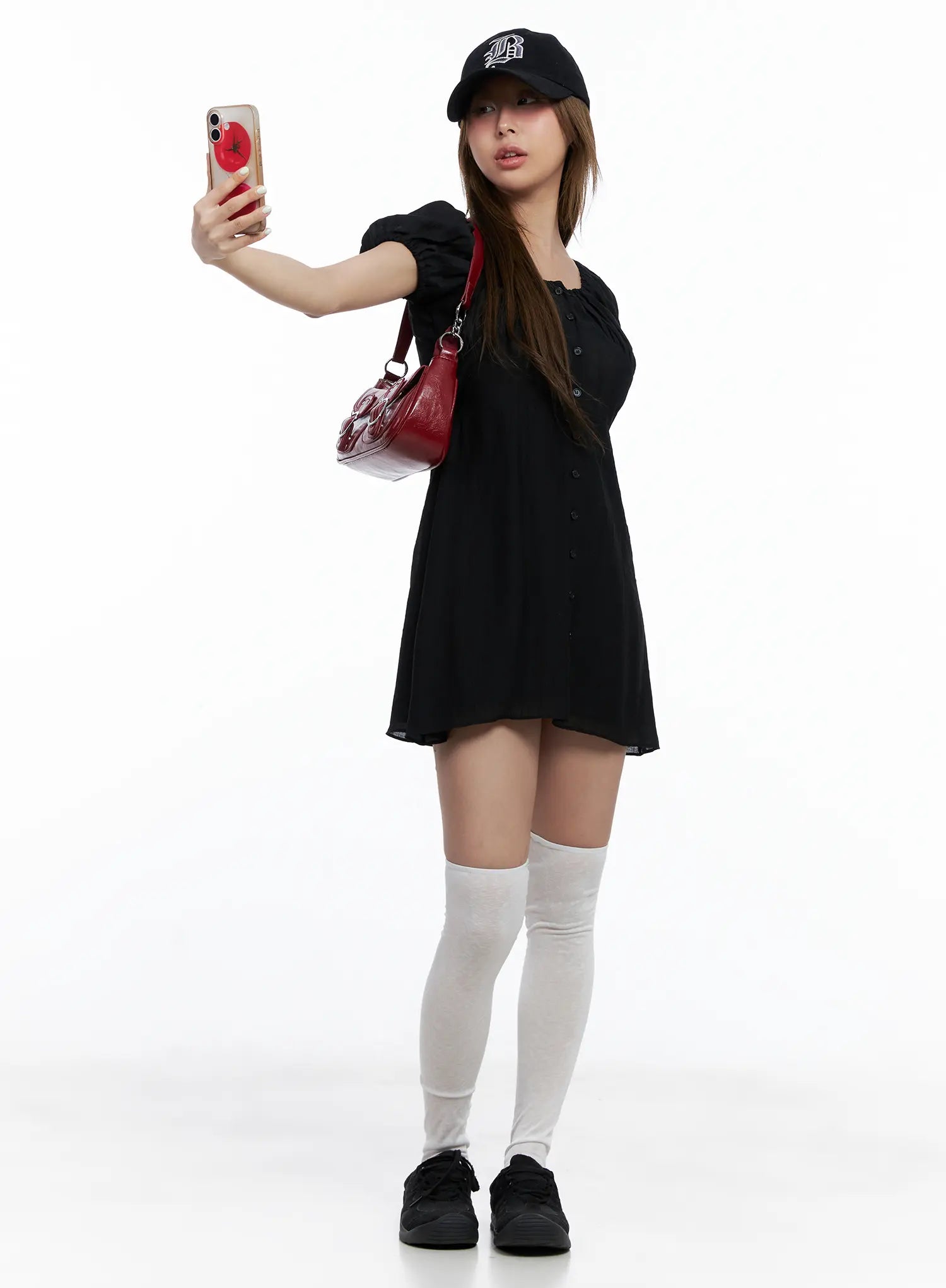 shirred-puff-sleeve-mini-dress-cl510