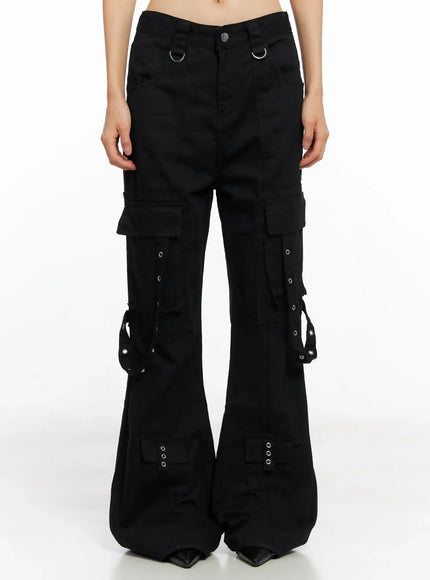 strap-utility-flare-trousers-co528