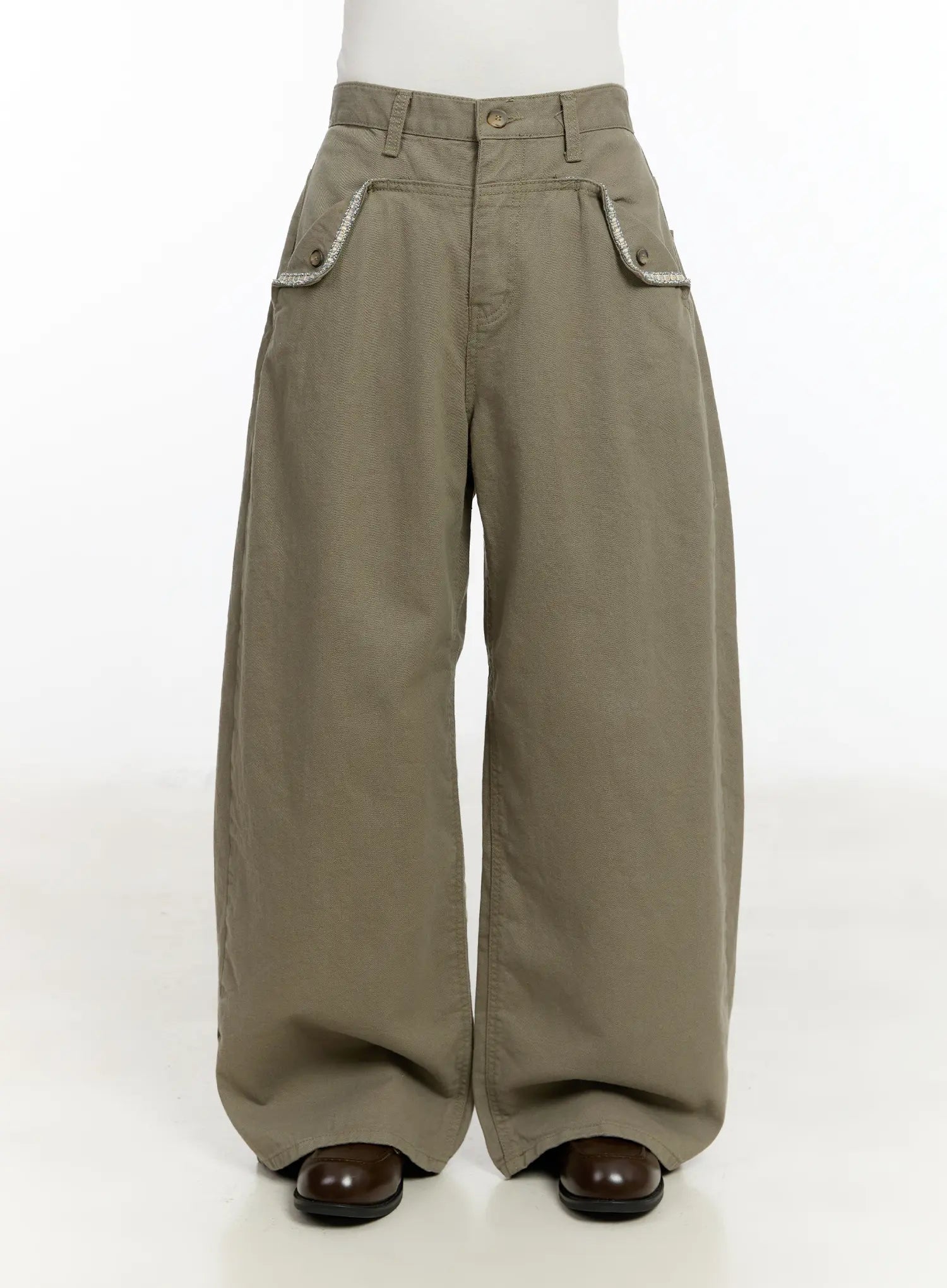 Pocket Detail Wide Leg Pants CM510