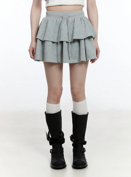 Layered Ruffle Mini Skirt CA501