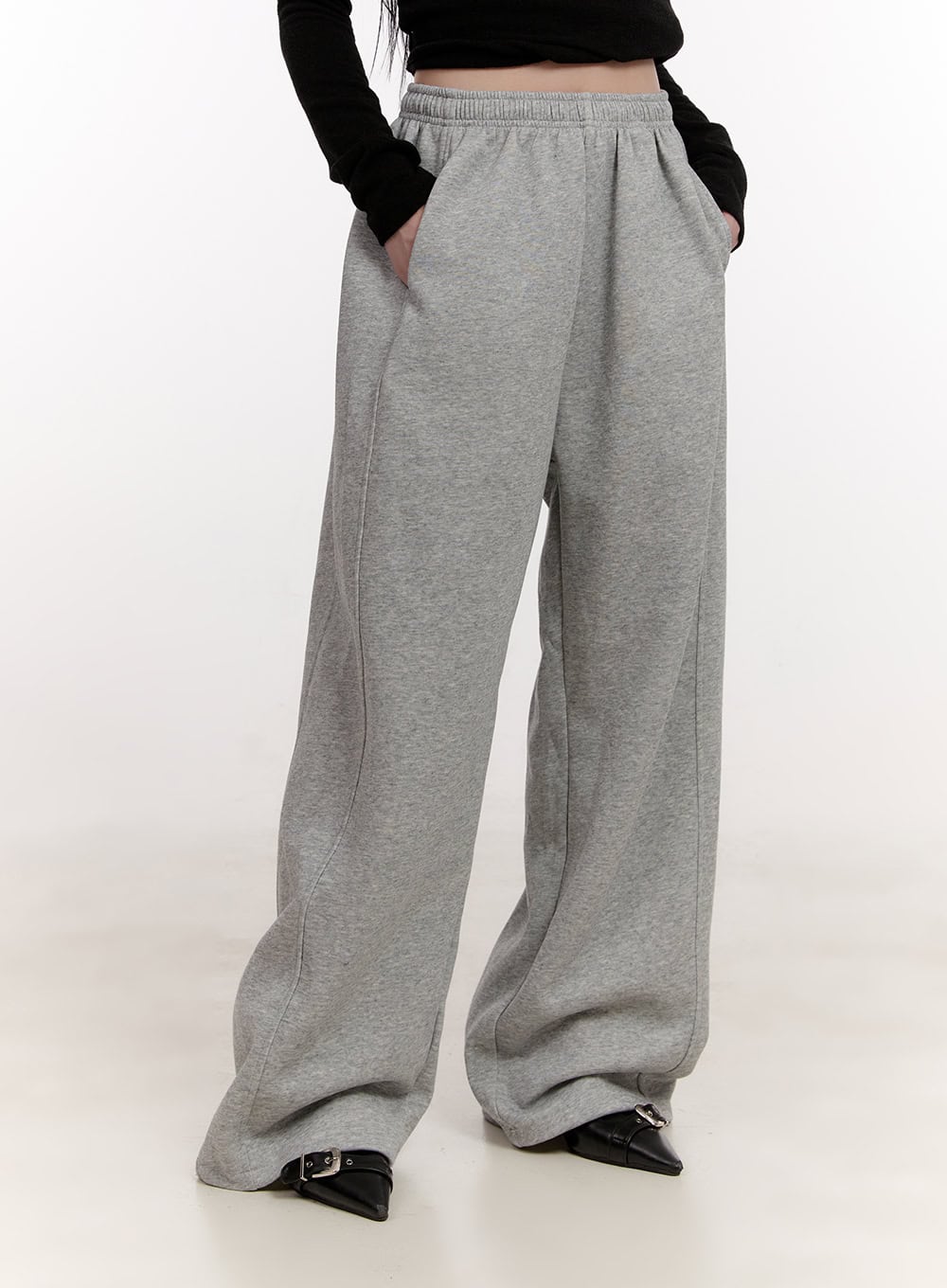 Comfort Pintuck Wide-Leg Sweatpants CJ529