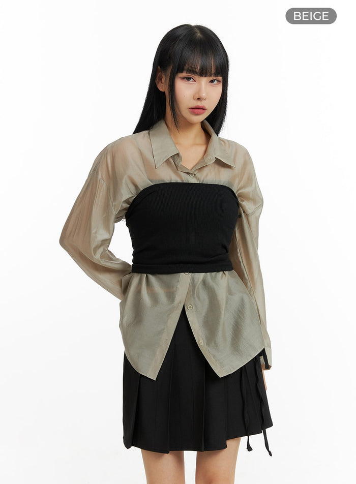 solid-chiffon-blouse-cm406 / Beige
