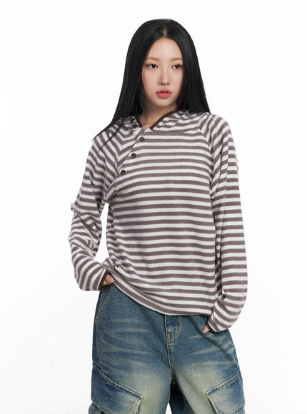 Oversized Striped Hoodie CJ515