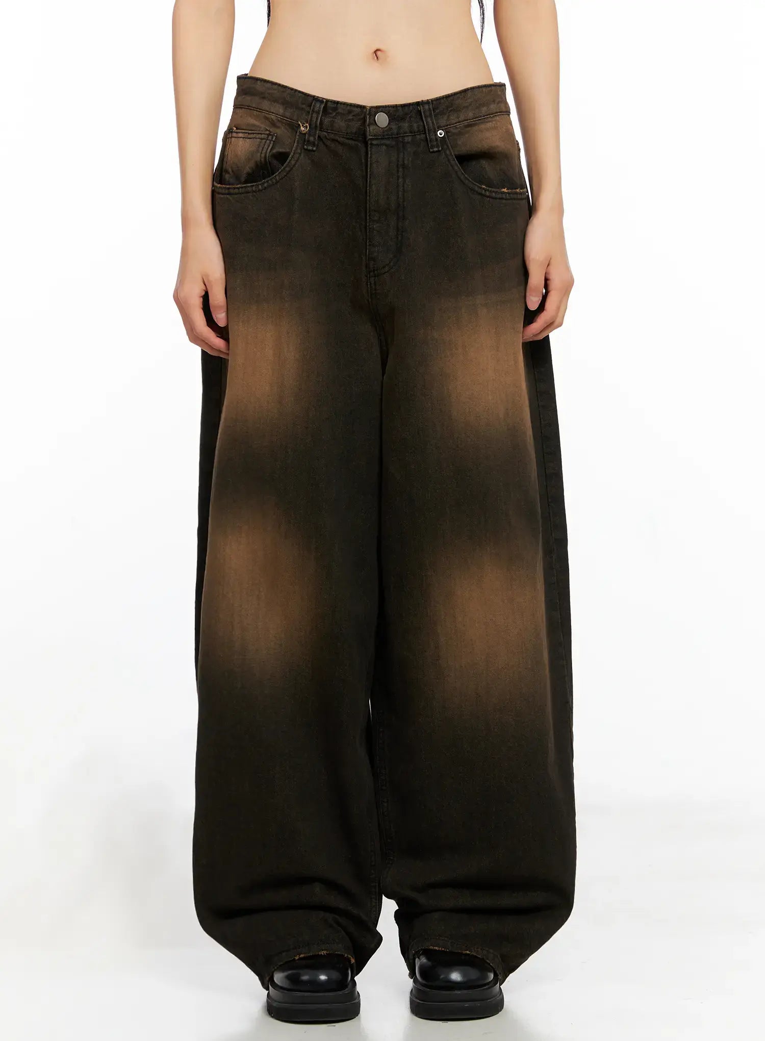 Analia Washed Wide-Leg Jeans CO529