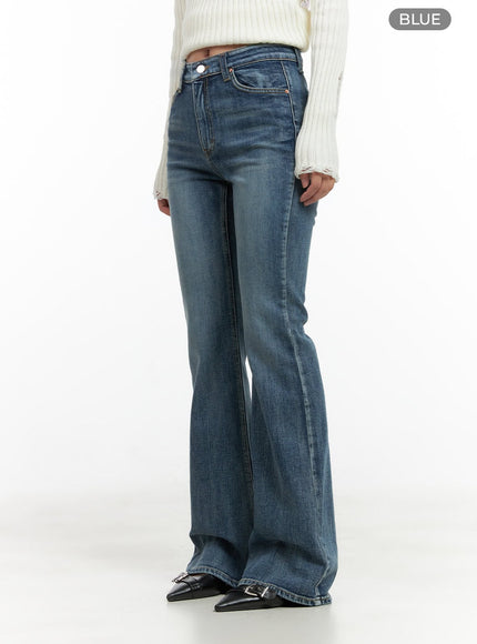 Lila Slim Bootcut Jeans CG422 Korean Women's Fashion LEWKIN