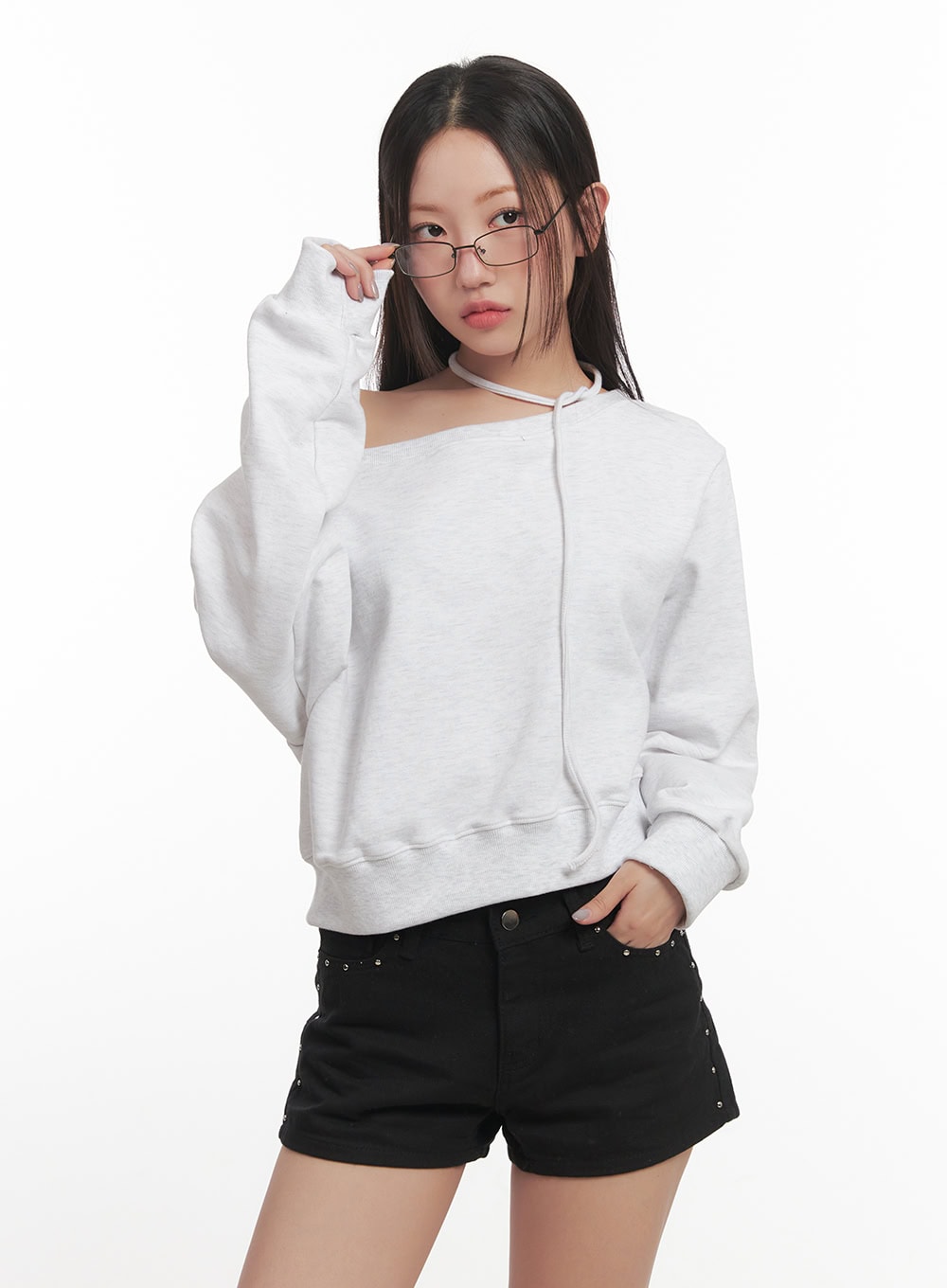 string-one-shoulder-crop-sweatshirt-cf526