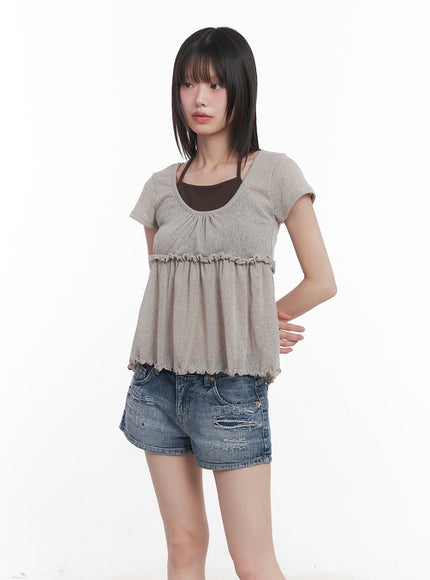 frill-half-sleeve-blouse-cu506