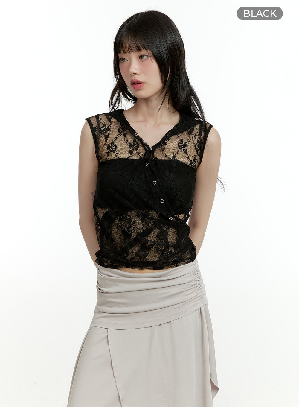 see-through-buttoned-sleeveless-hoodie-top-cl426