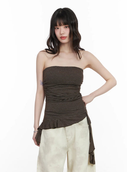 striped-frill-detail-tube-top-cm526