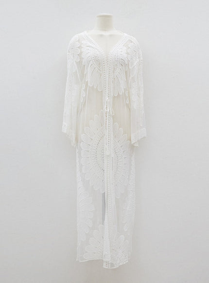 Sunflower Embroided Robe IJ13