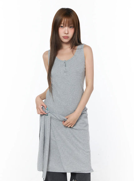 casual-sleeveless-wrap-midi-dress-set-cy529