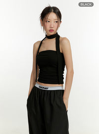 shirred-tube-top-with-thin-scarf-set-cu426