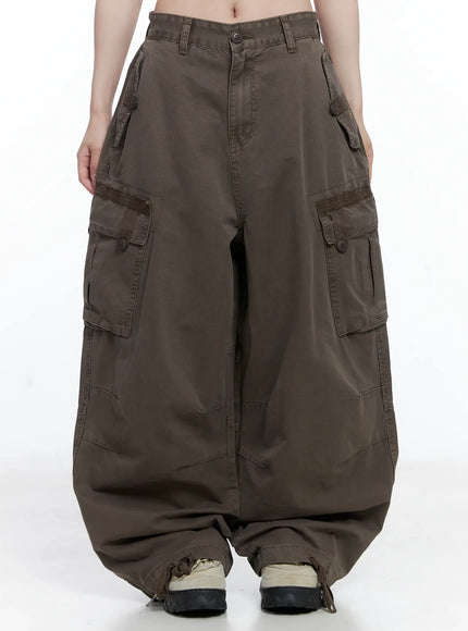 Utility Pocket Wide-Leg Trousers CS501