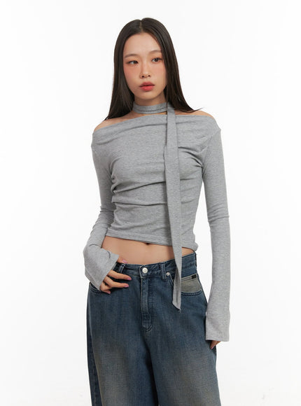 chicslim-crop-top-cd409 / Gray