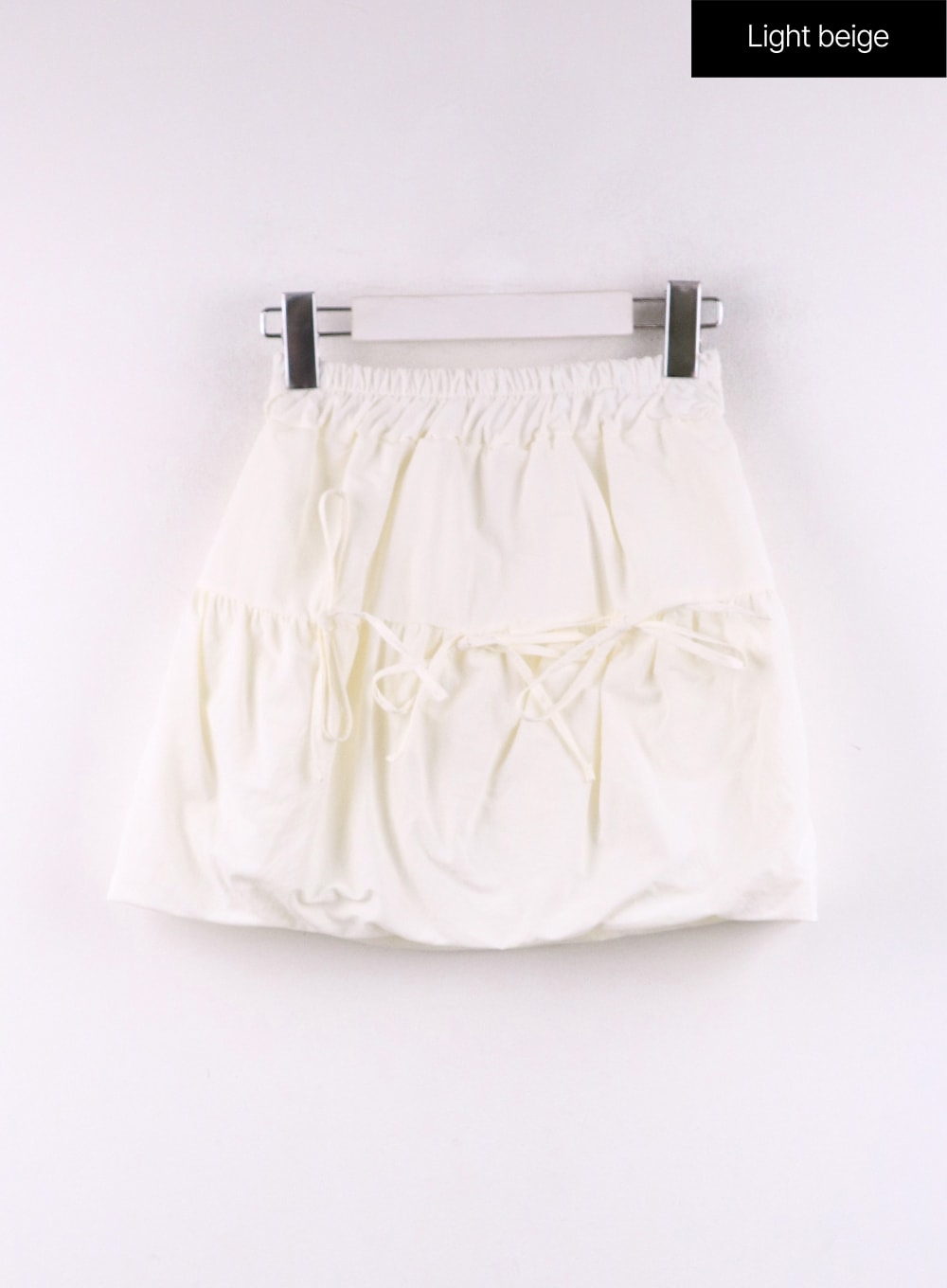 bowknot-mini-skirt-cf406 / Light beige