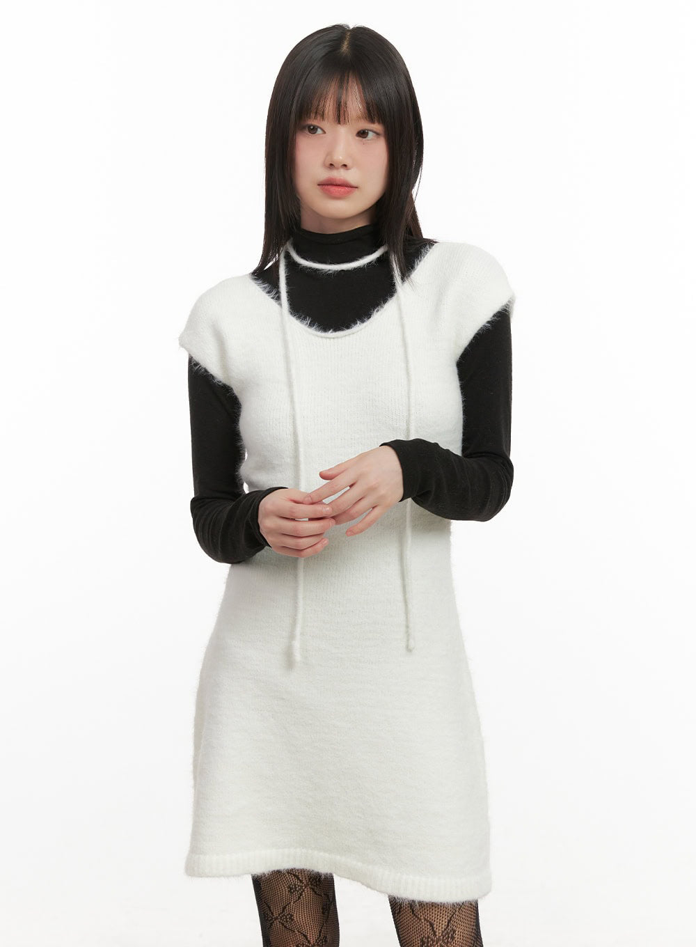 Slim-Fit Wool Blend Mini Dress CJ506