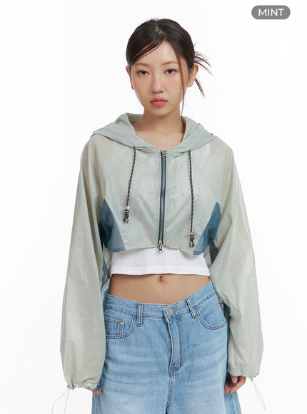 activewear-hoodie-crop-jacket-cl418 / Mint