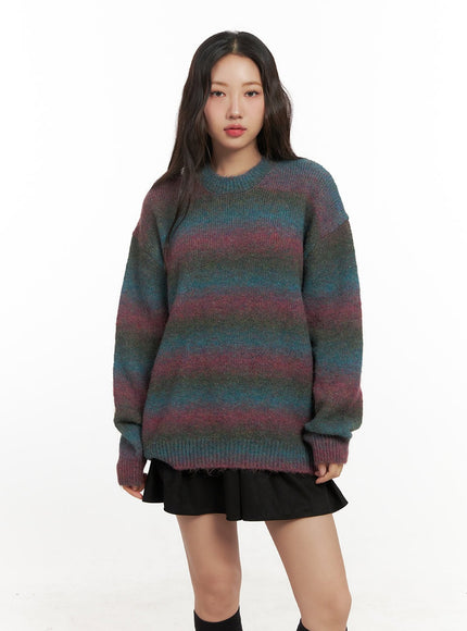 oversized-gradient-sweater-cn426 / Pink