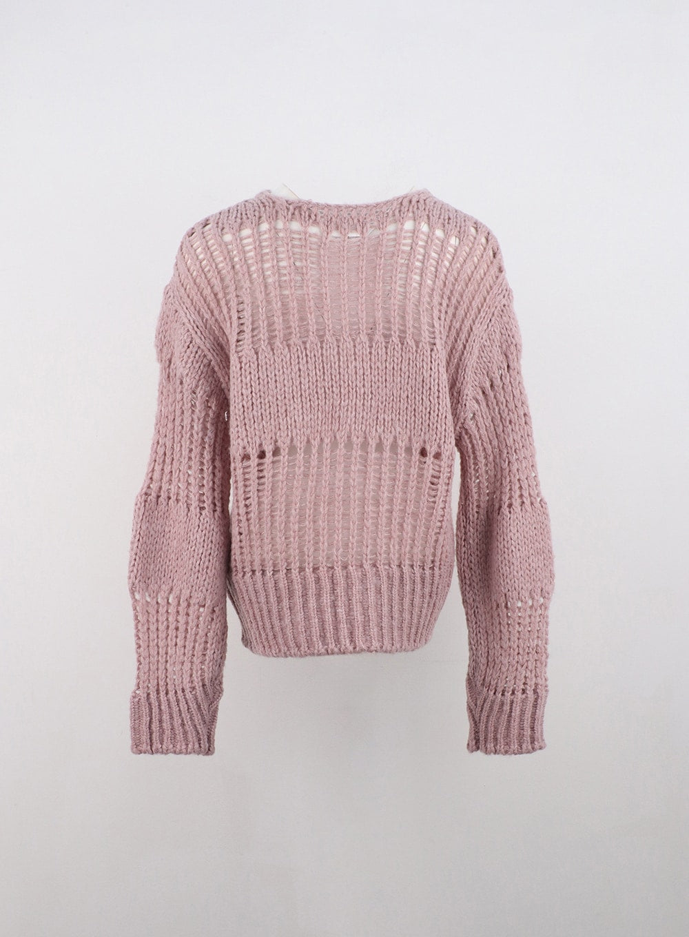 Boat Neck Mesh Knit Sweater ON324