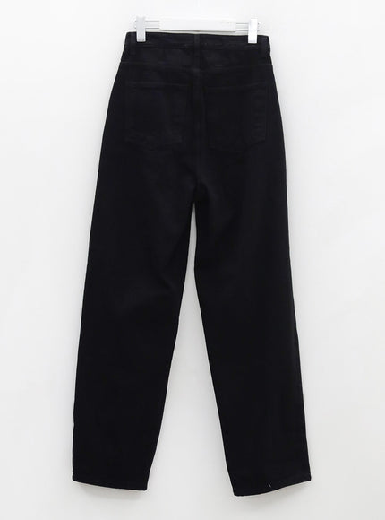 Pintuck Black Jeans OG18