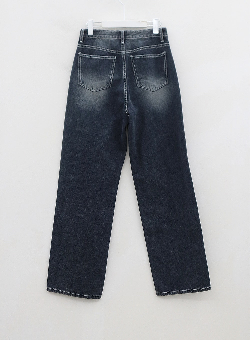 Washed Wide Denim Pants - Lewkin