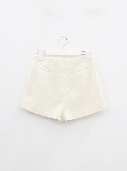 Tweed High Waist Shorts OJ304