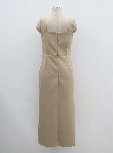 Wrapped Button Maxi Dress OF307