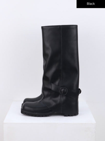 buckle-faux-leather-boots-cn317