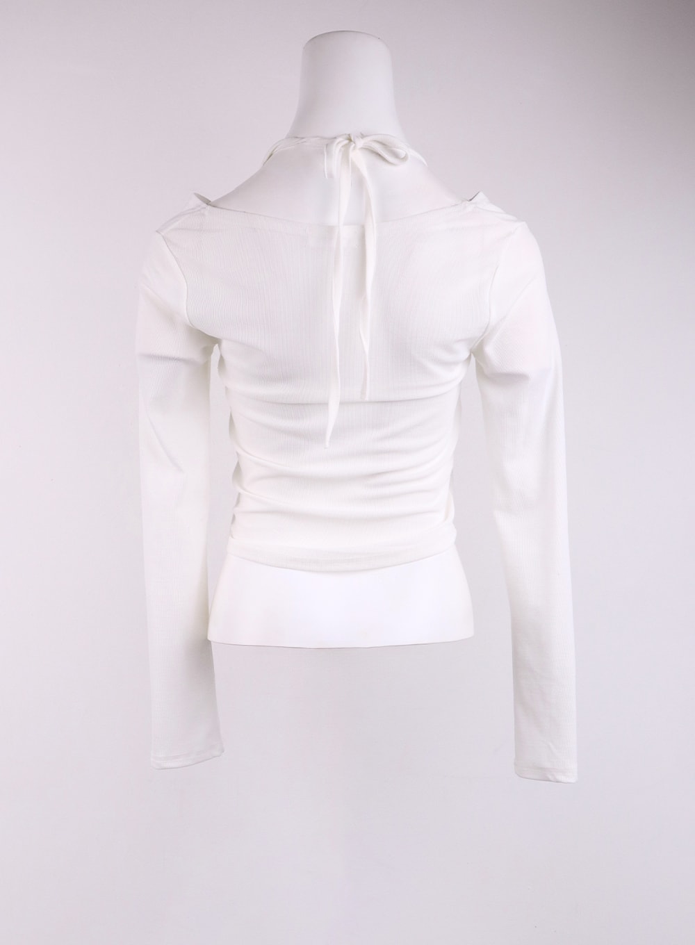 halter-neck-long-sleeve-top-cf401