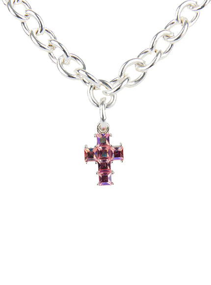 Layered Cross Charm Necklace CG519