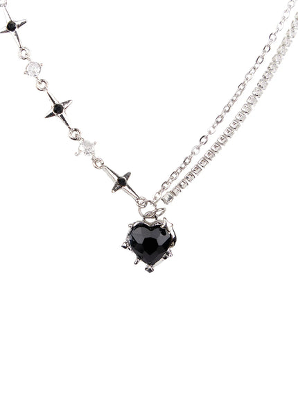 black-heart-chain-necklace-ca508