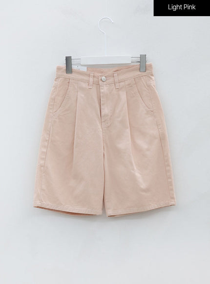 Pintuck Cotton Long Shorts OJ30