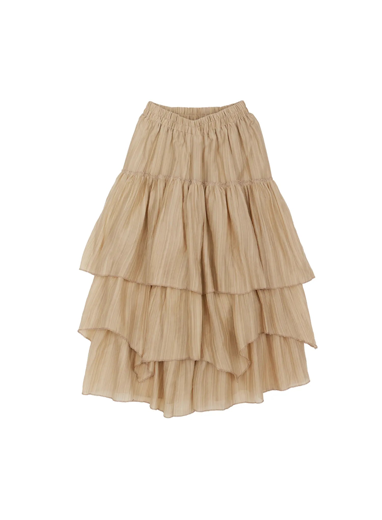 bohemian-tiered-flowy-maxi-skirt-co510 / Beige