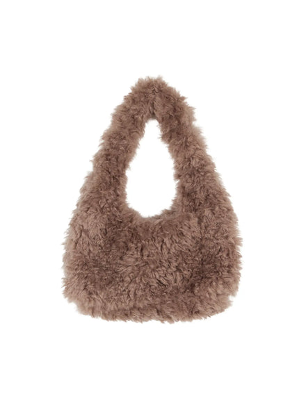 chic-faux-fur-handbag-cd501 / Beige