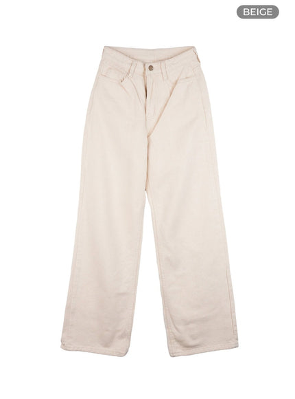 wide-fit-cotton-trousers-oo429 / Beige