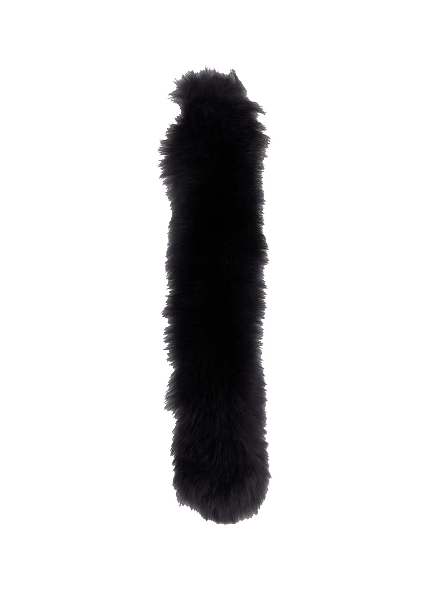 faux-fur-short-scarf-cn513 / Black