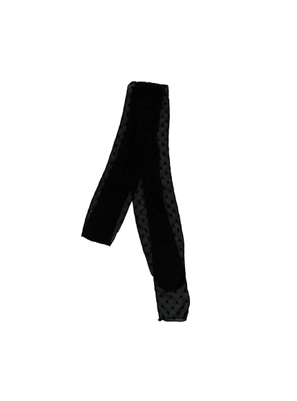 sheer-polka-dot-scarf-cu526 / Black