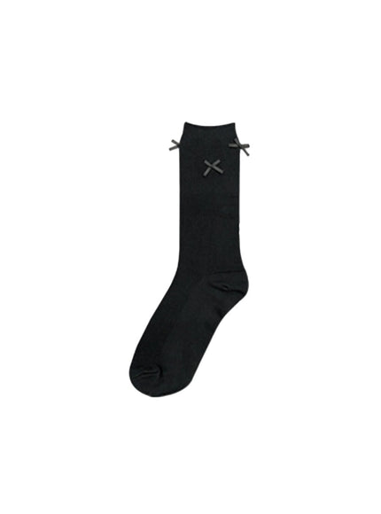lior-ribbon-socks-ia529 / Black