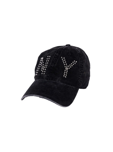studded-ny-baseball-cap-cy519 / Black