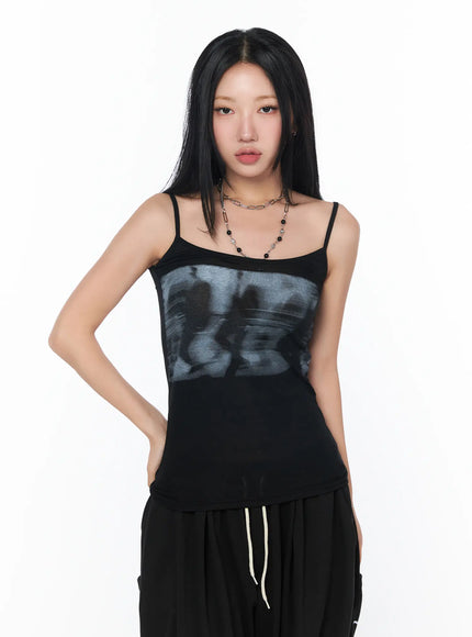 urban-style-graphic-tank-top-cy512 / Black