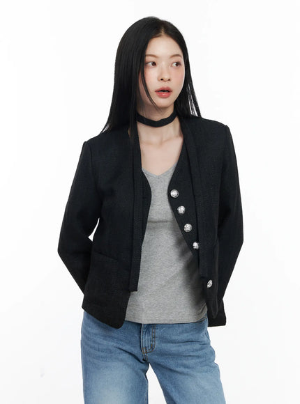 Elegant Scarf and Blazer Set CJ519