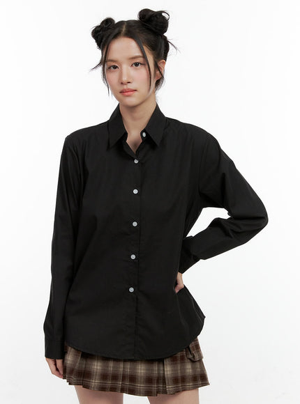 oversized-collared-shirt-on404 / Black