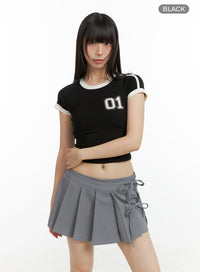 blokecore-raglan-crop-tee-cl422 / Black