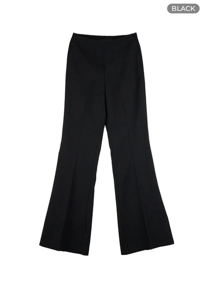 solid-bootcut-tailored-pants-ol423 / Black