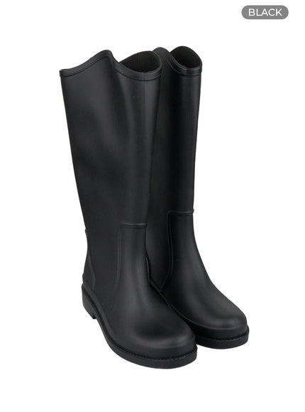 solid-rain-boots-ol430 / Black